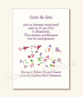 carton reserver date assorti au faire-part